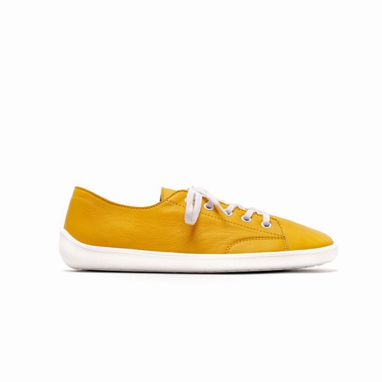 Mokasiny Be Lenka Barefoot Prime Damske Horčica Biela | SK-4265