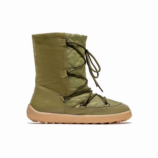 Zimne Topanky Be Lenka Barefoot Snowfox Damske Zelene | SK-0341